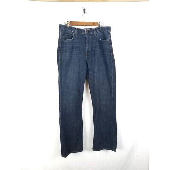 Lucky Brand Jeans Men's 34X33 Blue Dark Wash 181 Relaxed Straight - Picture 1 of 12